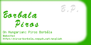 borbala piros business card
