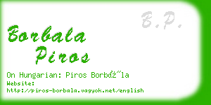 borbala piros business card